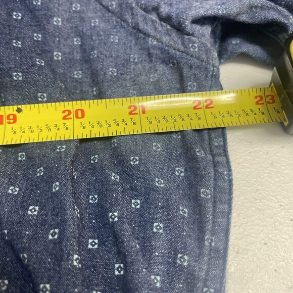 7 Diamonds Shirt Men Large Blue Button Down Geometric Innervisions SMK-6092 - Picture 15 of 15